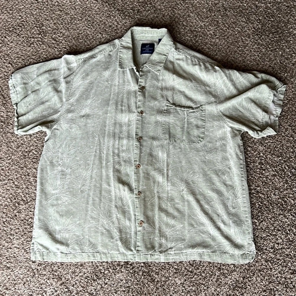Caribbean Joe Other - Caribbean Joe 3XL 100% Silk Short Sleeve Button Up